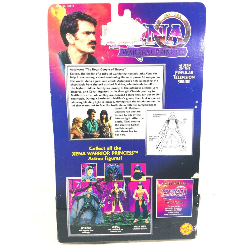 XENA WARRIOR PRINCESS Autolycus King Of Thieves ACTION FIGURE 1998 Vintage - Picture 3 of 4